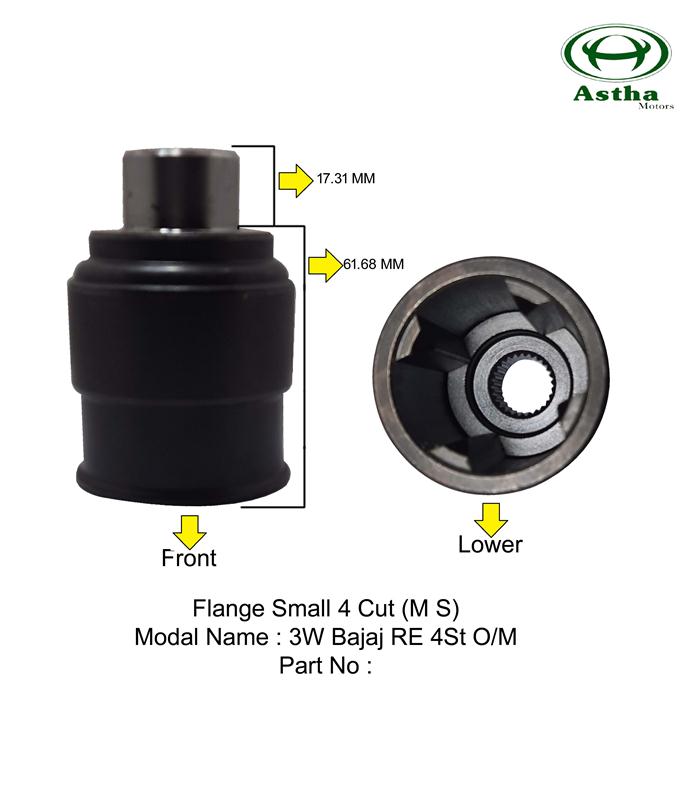 Flange MS-4 Cut Small 3W Bajaj RE 4St O/M